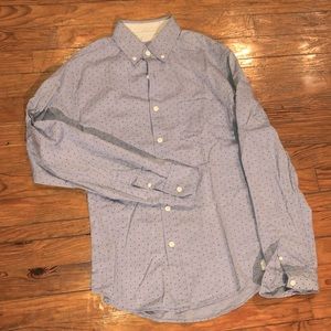 Barque Polka-dot Oxford Cloth Button Down - EUC - Size S